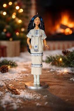 1996 Hallmark Keepsake Native American Barbie Ornament Dolls of the World First